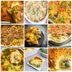 keto chicken casseroles collage image