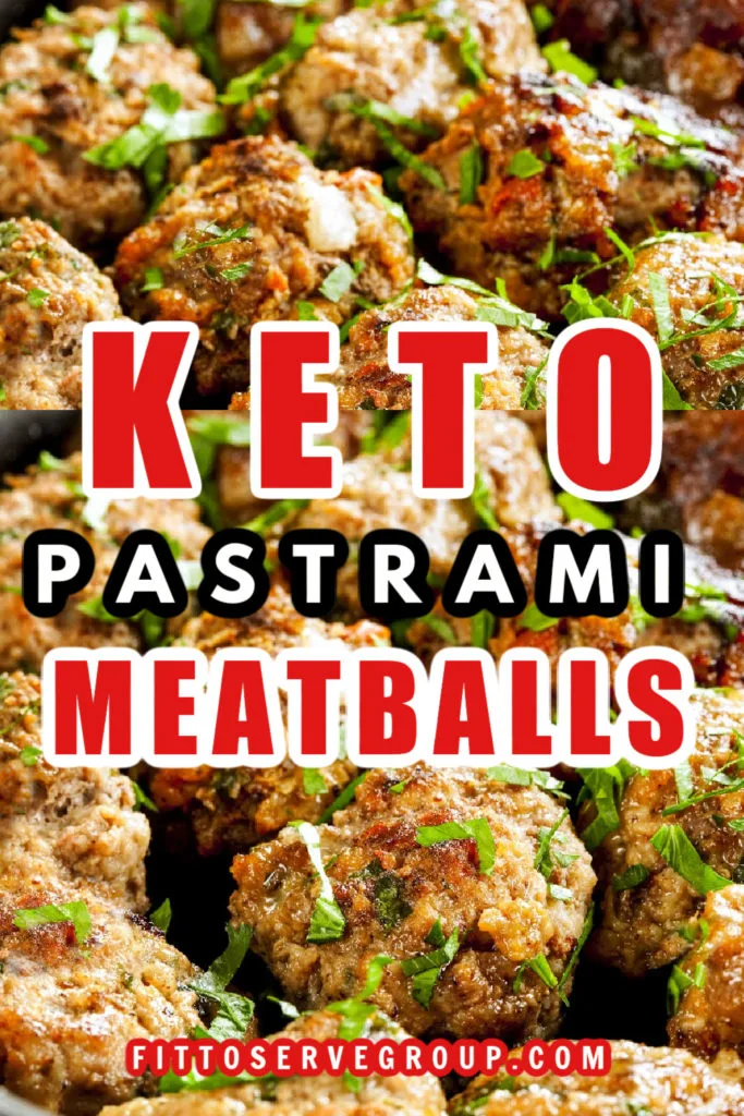 Keto baked pastrami meatballs