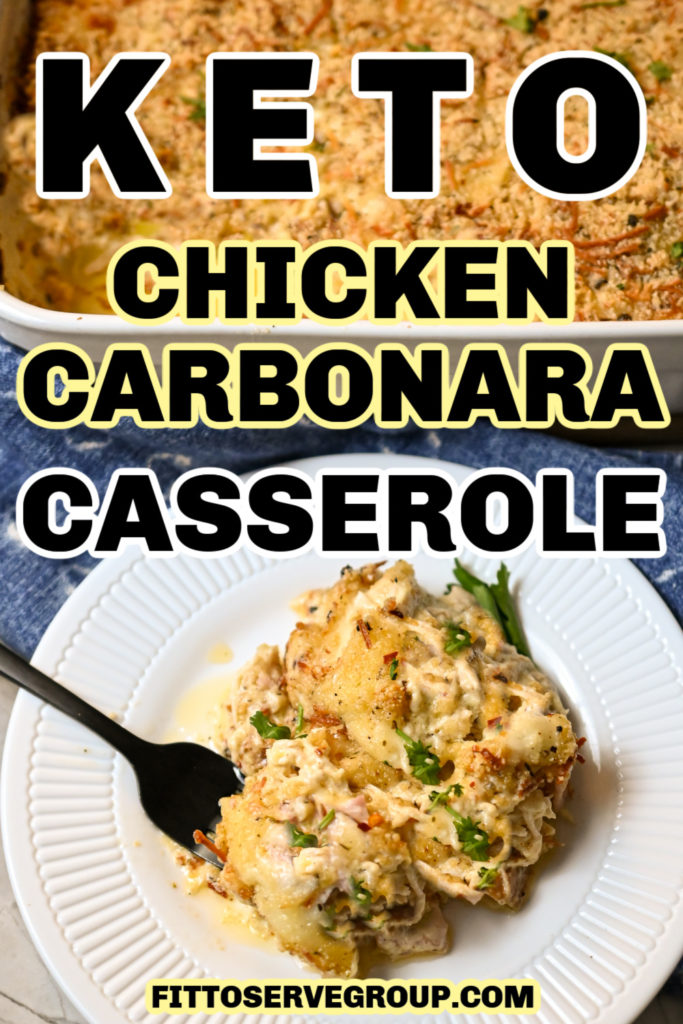 Keto chicken carbonara casserole