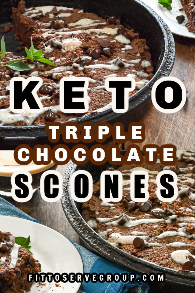 Keto triple chocolate scones gluten-free