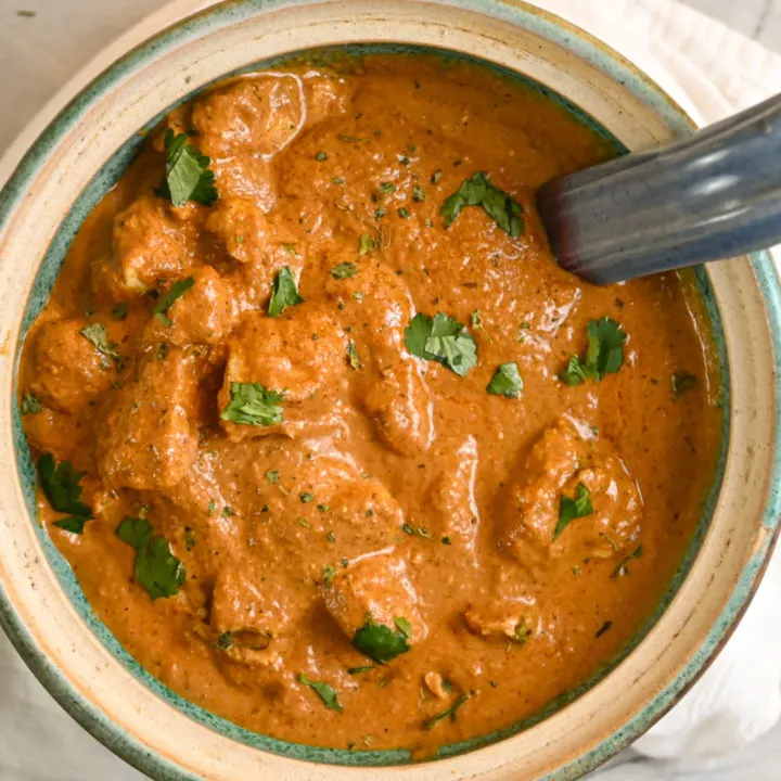 keto butter chicken recipe card image