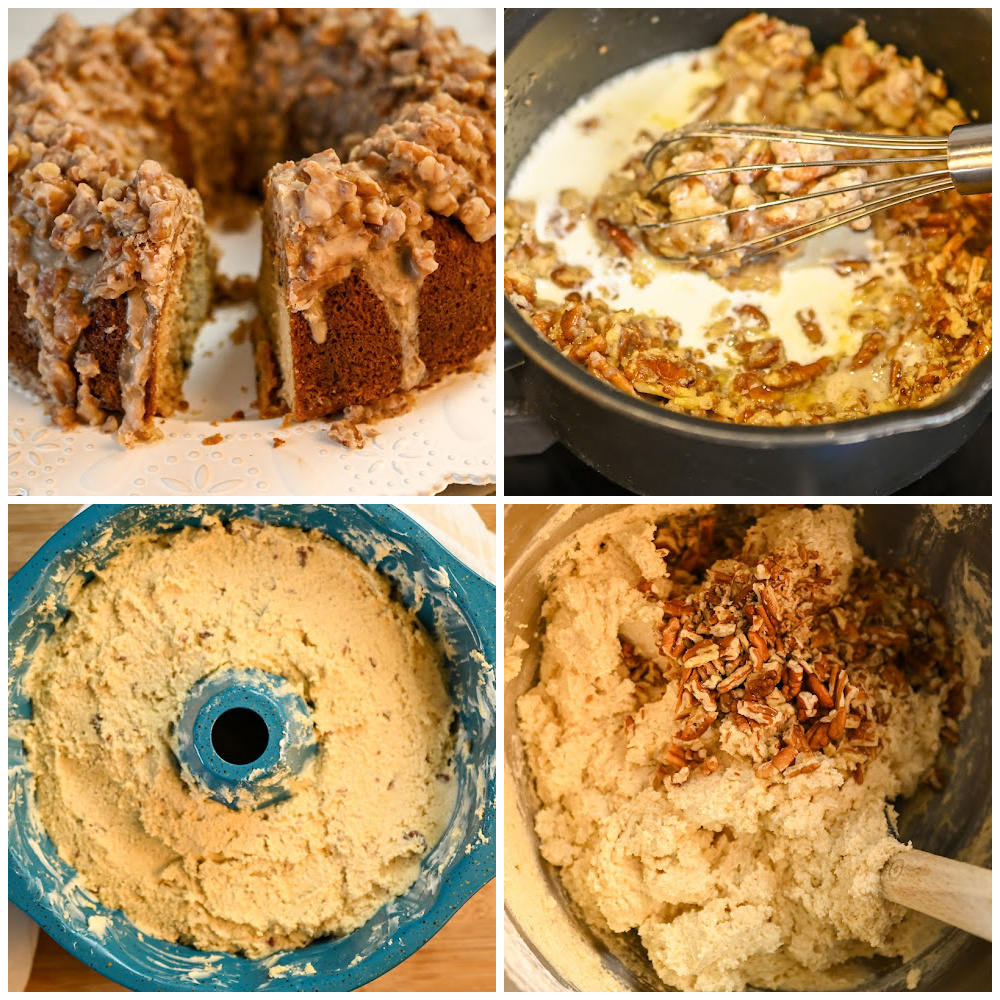 keto butter pecan cake process pictures