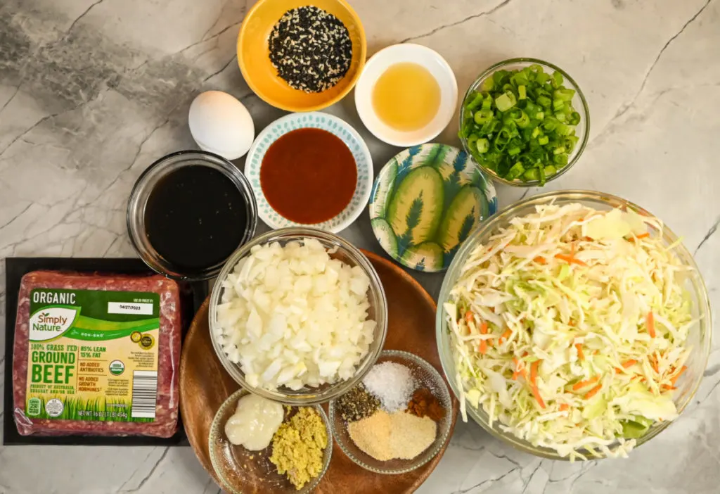 Keto Egg Roll In A Bowl Ingredients