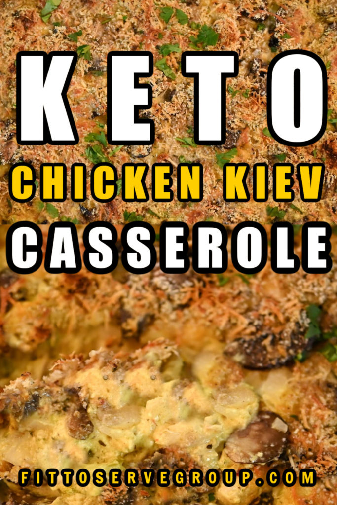Keto-friendly chicken kiev casserole