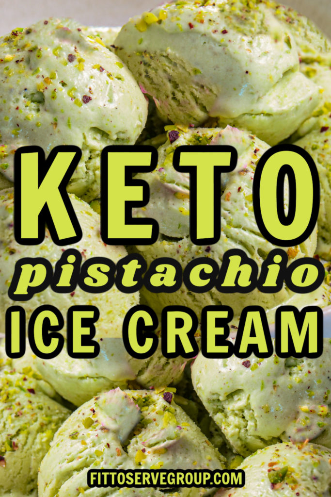 Keto-friendly pistachio ice cream Pinterest Pin