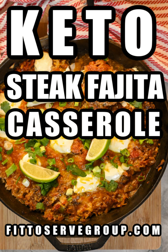 keto steak fajita casserole