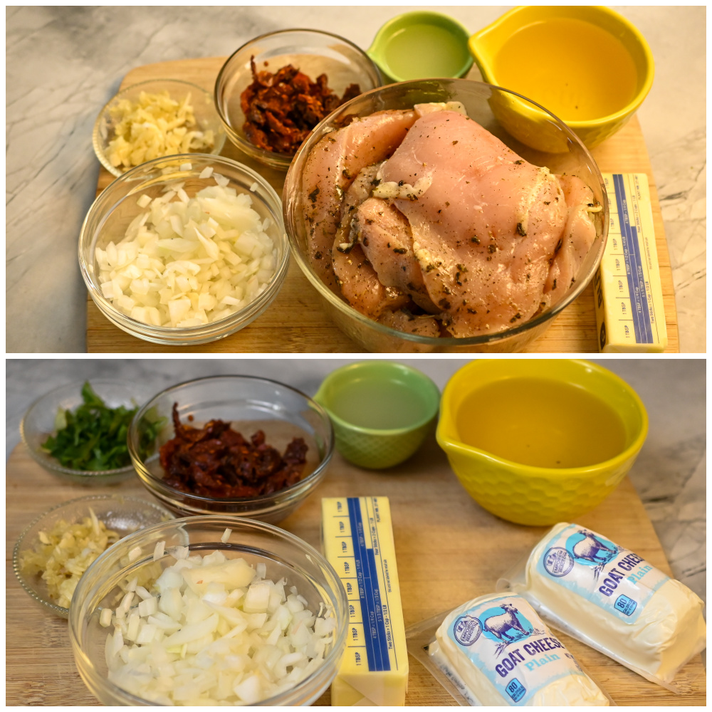Ingredients needed for a keto chicken Bryan