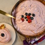 keto berry cheesecake fluff served