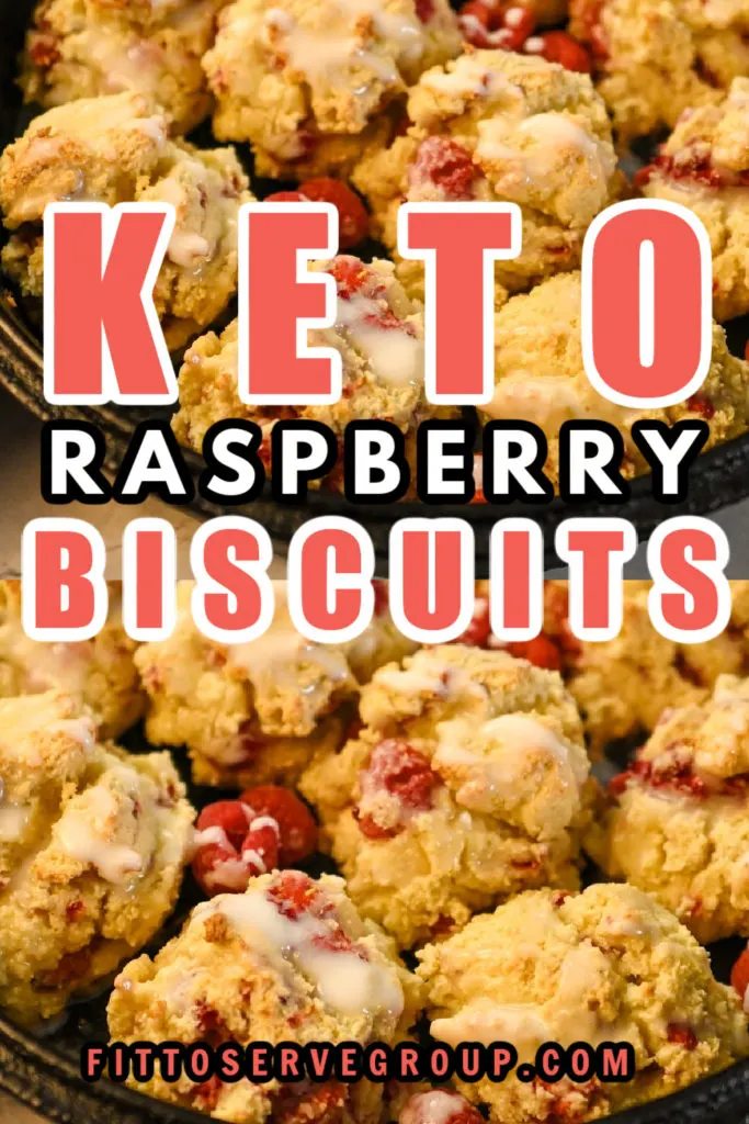 keto raspberry biscuits Pinterest pin