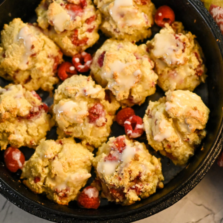 Keto Raspberry Biscuits