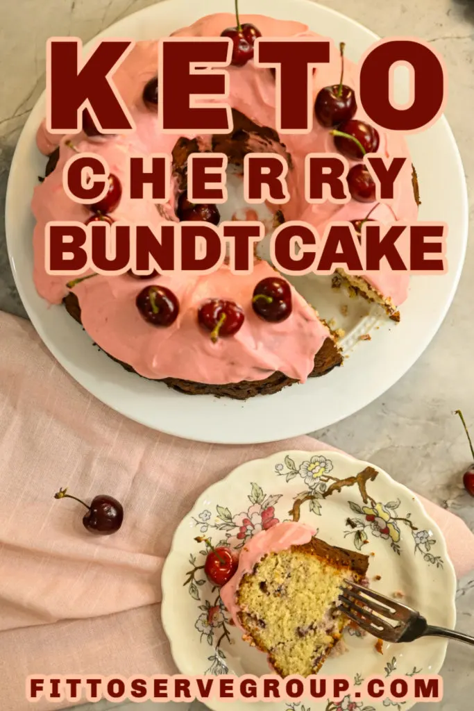 Keto cherry bundt cake