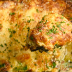 keto chicken florentine casserole featured image