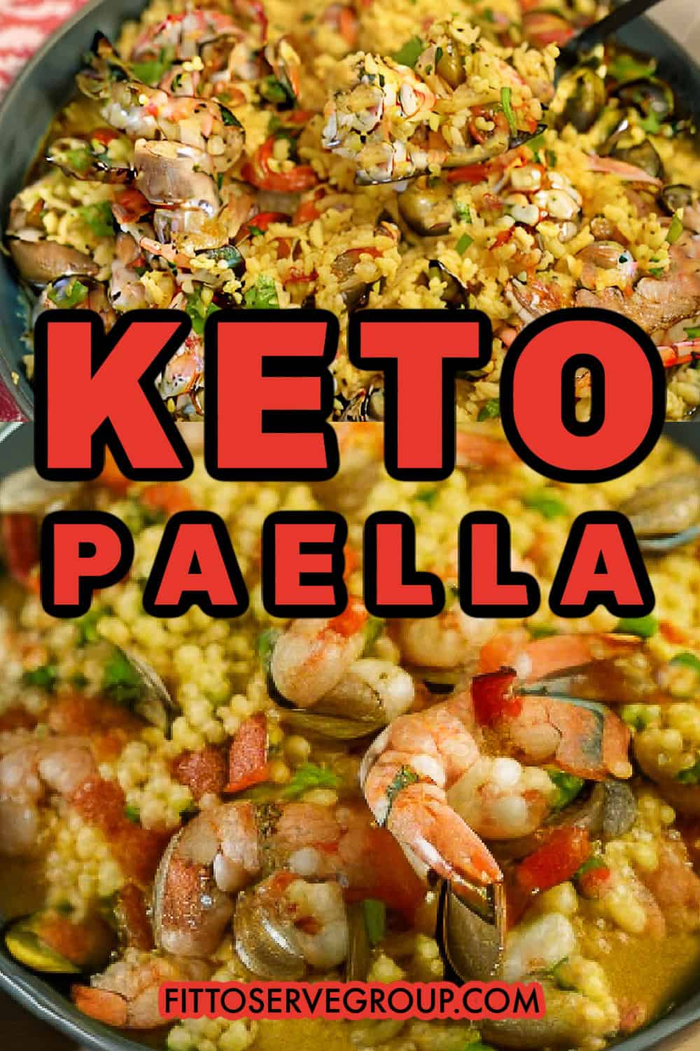 Easy keto paella with cauliflower rice (30 minute dishl)