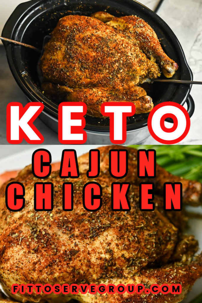 Keto cajun whole crockpot chicken