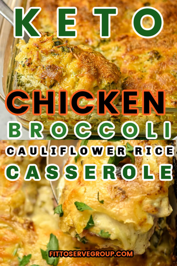 easy keto chicken broccoli cauliflower rice casserole