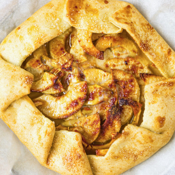keto apple galette pie featured image