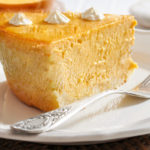 keto pumpkin cream pie served in a white plate served