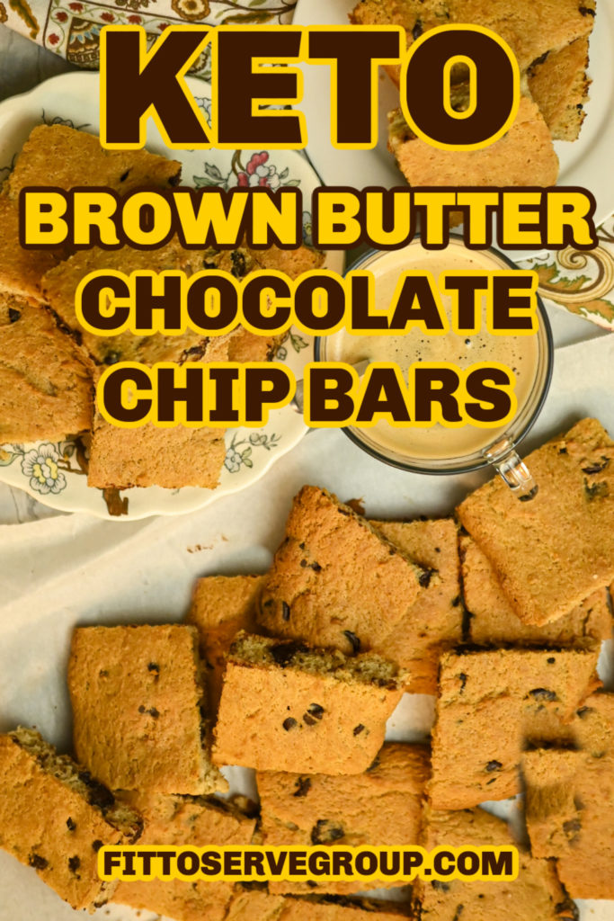 keto brown butter chocolate chip bars