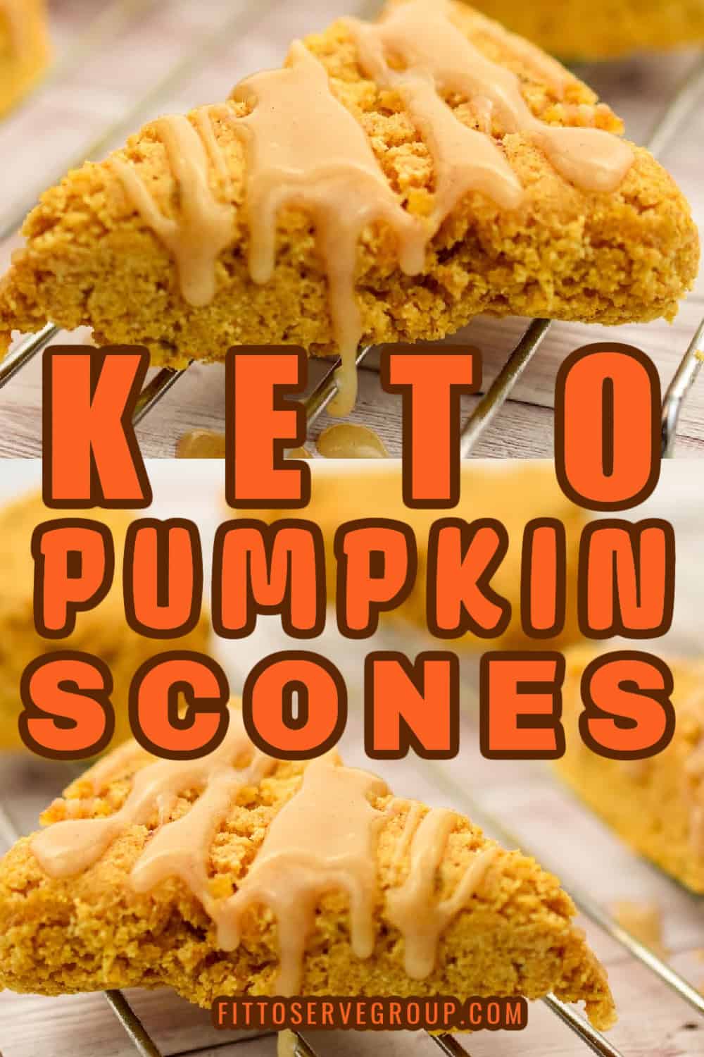 Keto Pumpkin Scones With Sugar-Free Maple Glaze