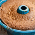 keto banana cake baked in a bundt pan