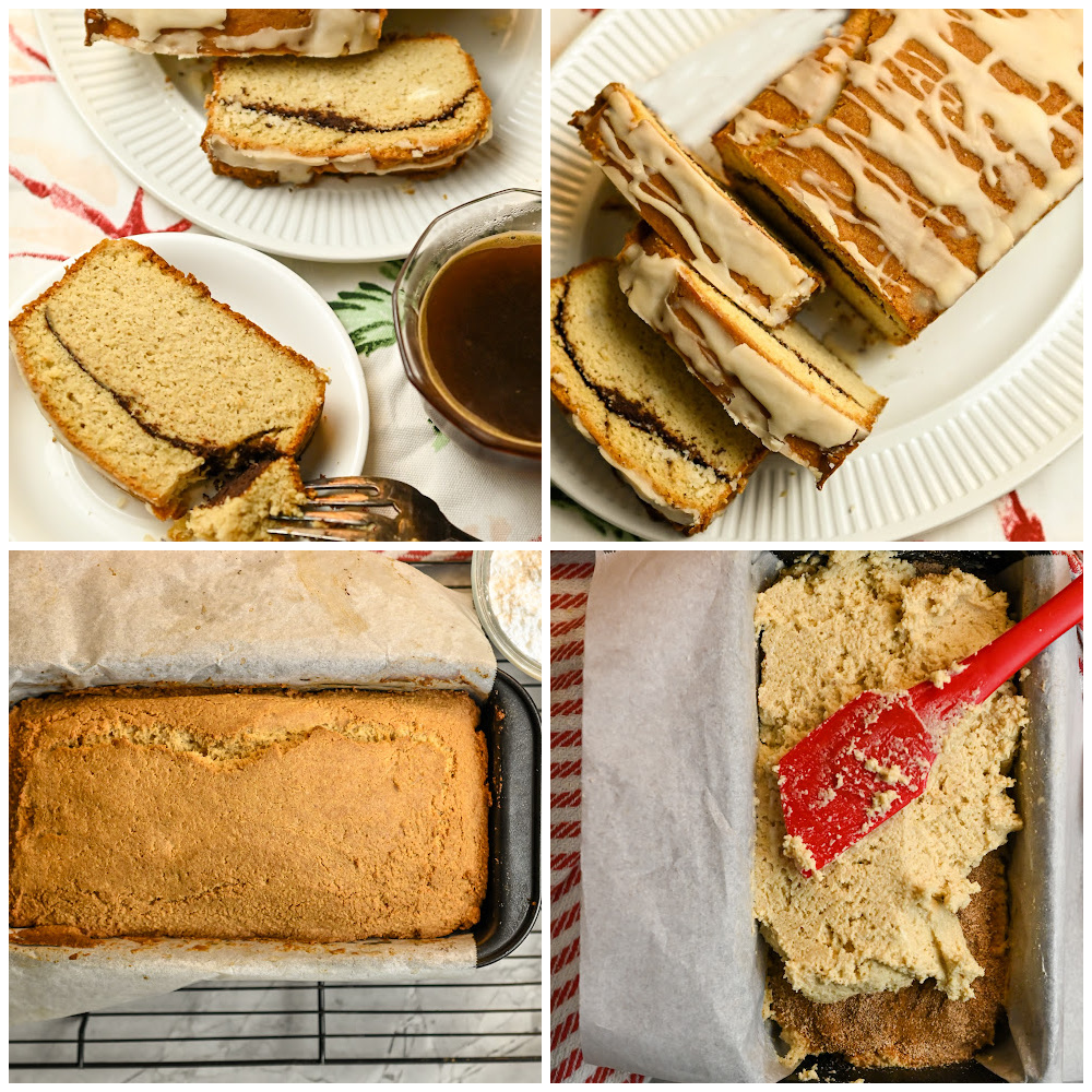 keto nutmeg swirl bread process pictures