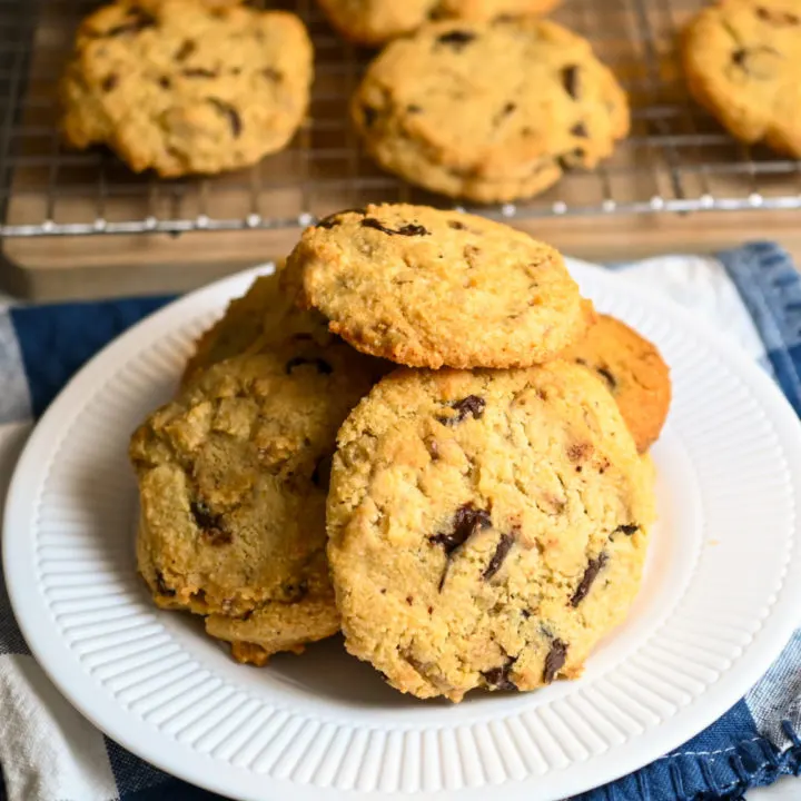 keto pecan chocolate chip cookies featured image
