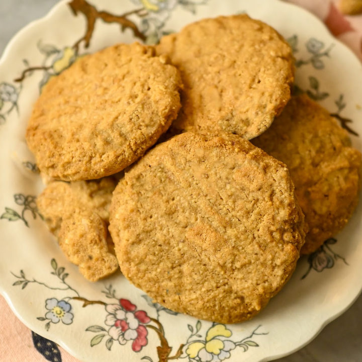 keto almond butter cookies recipe card featured image