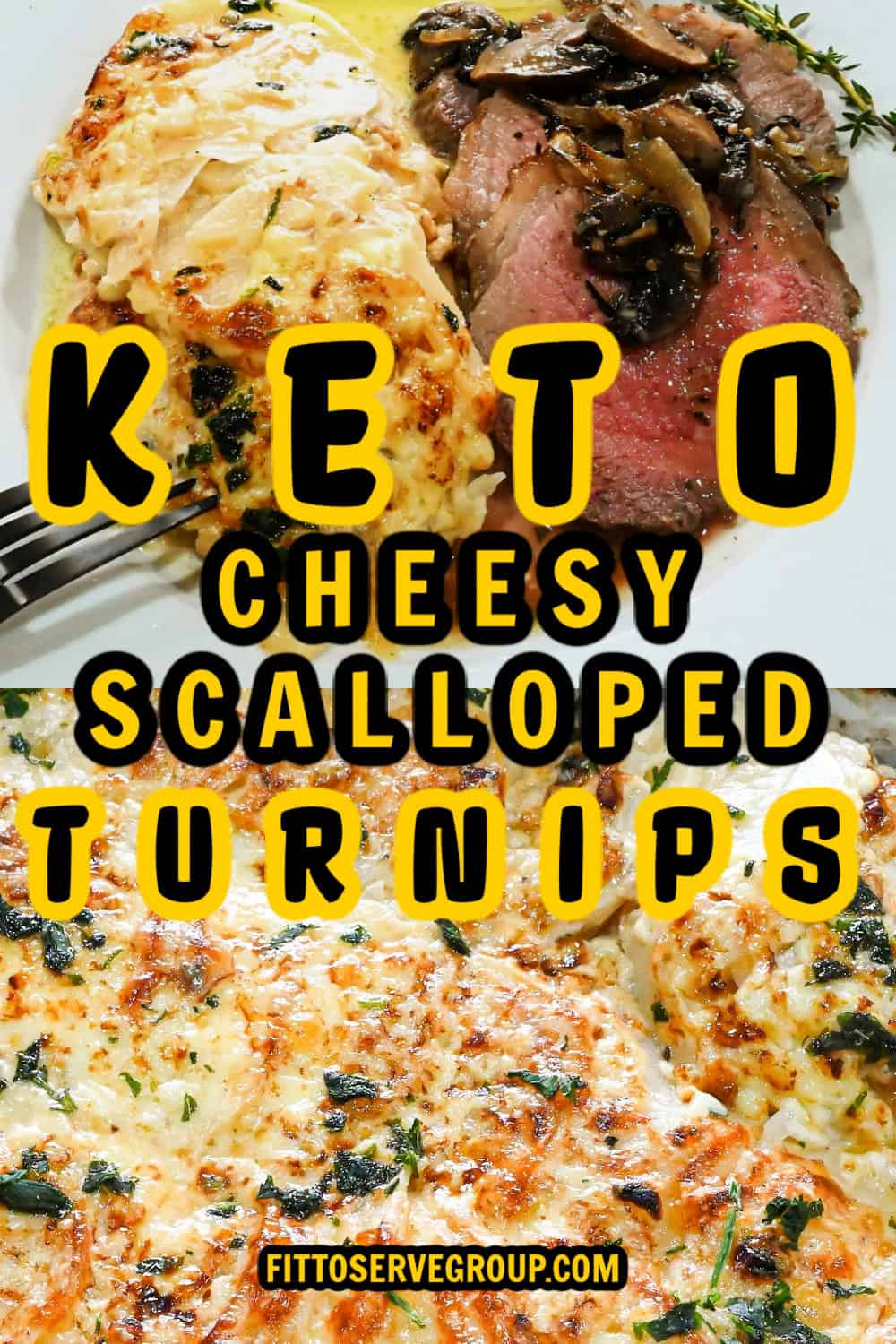 Easy Keto Cheesy Scalloped Turnips