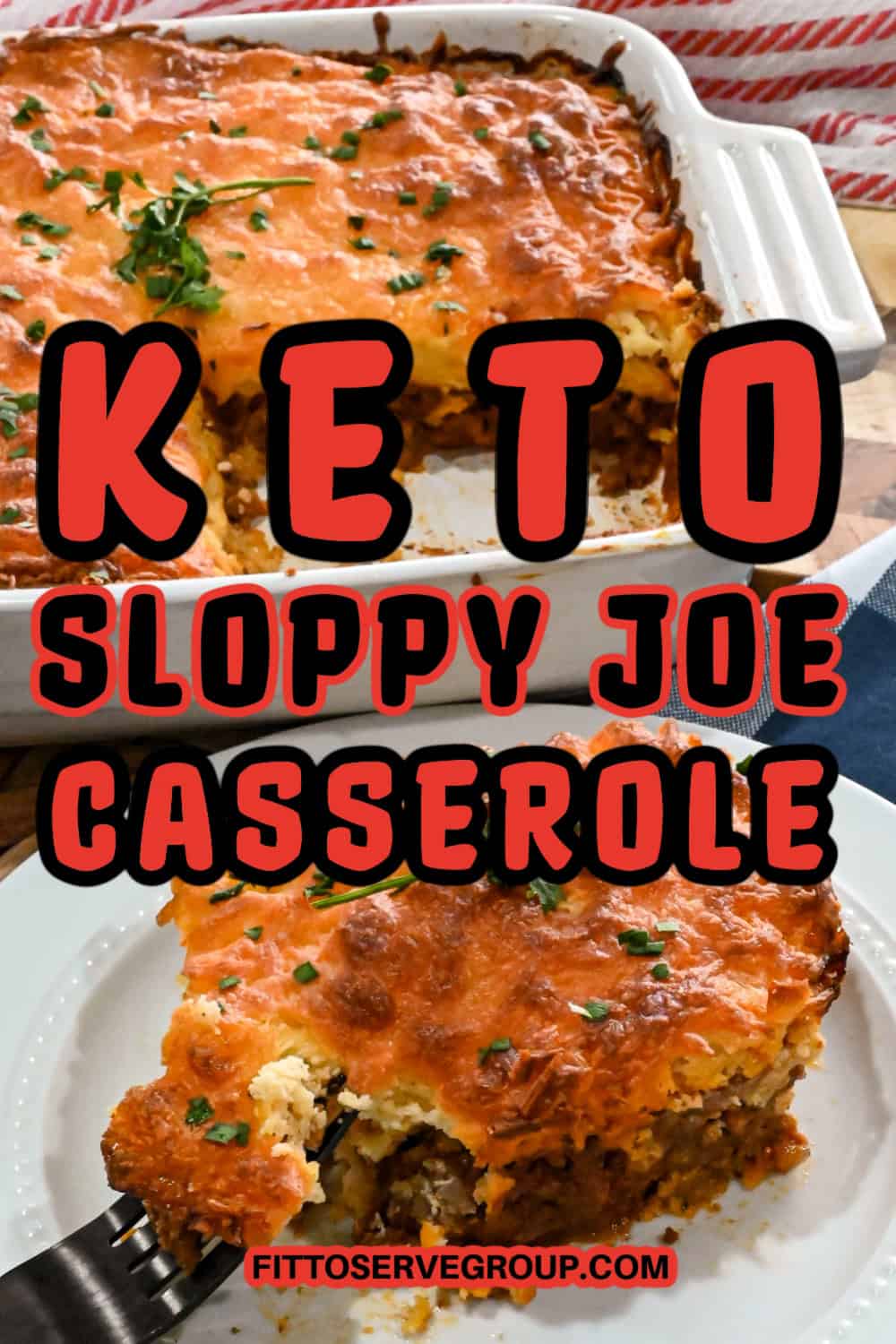 Keto Sloppy Joe Cornbread Casserole