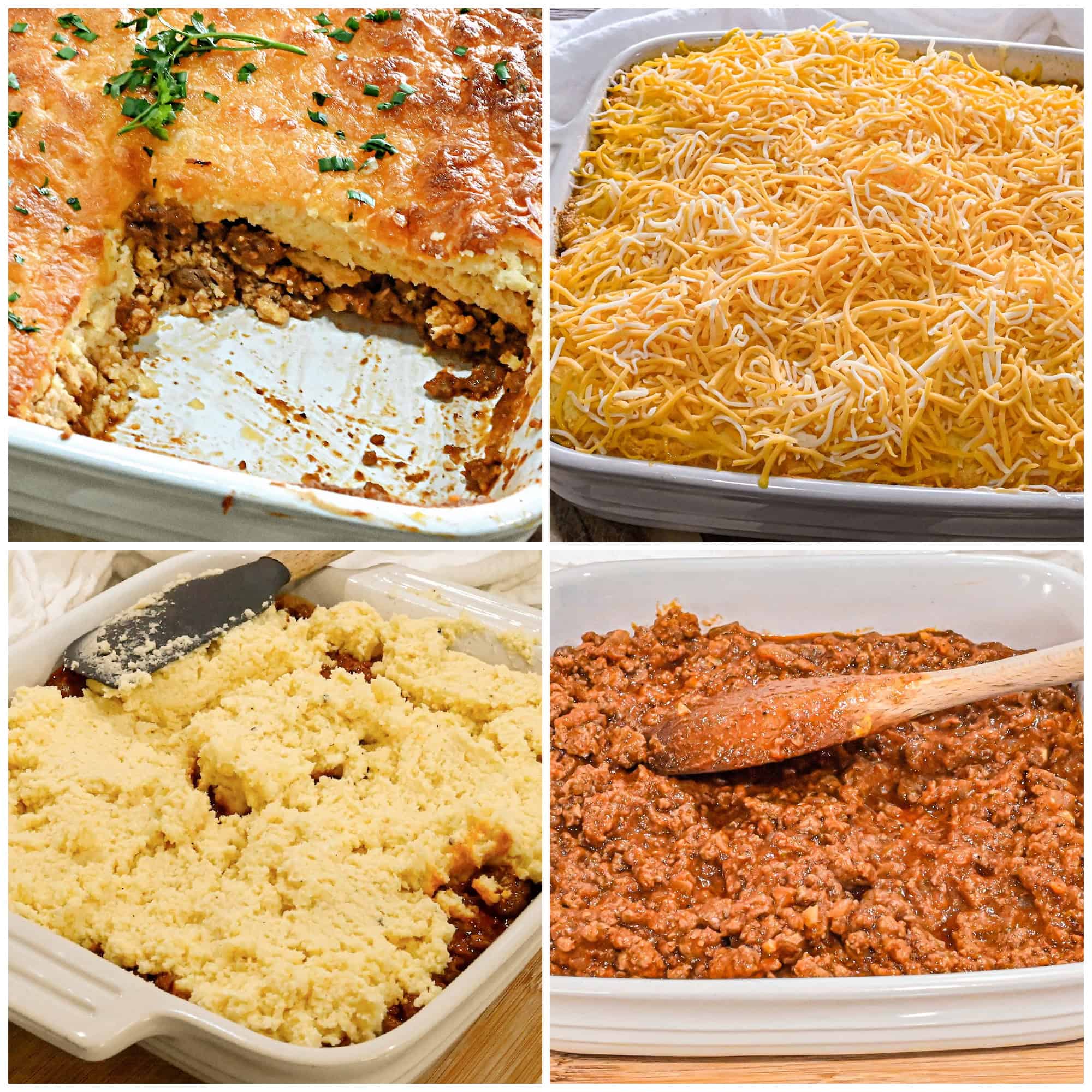 keto sloppy joe casserole process pictures