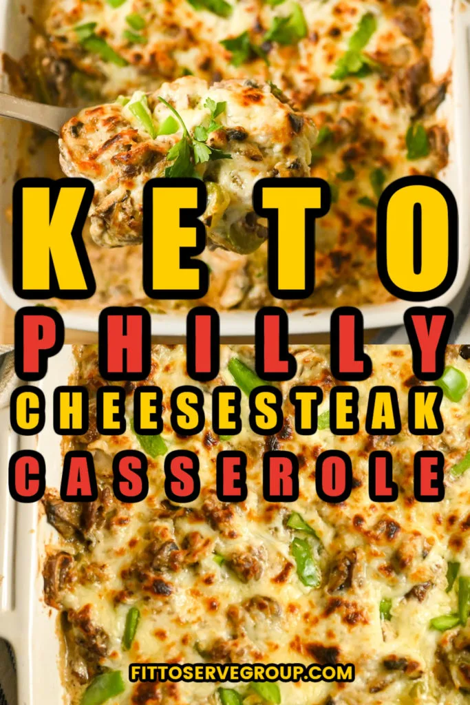 Keto Philly Cheesesteak Casserole