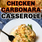 Keto chicken carbonara casserole