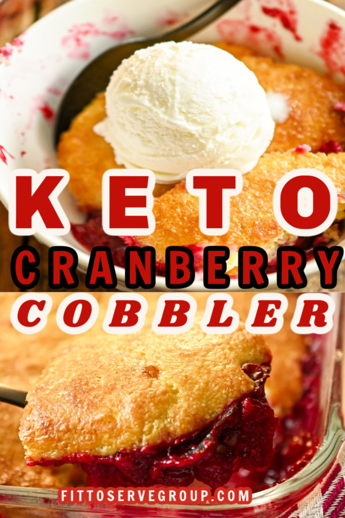 Keto cranberry cobbler