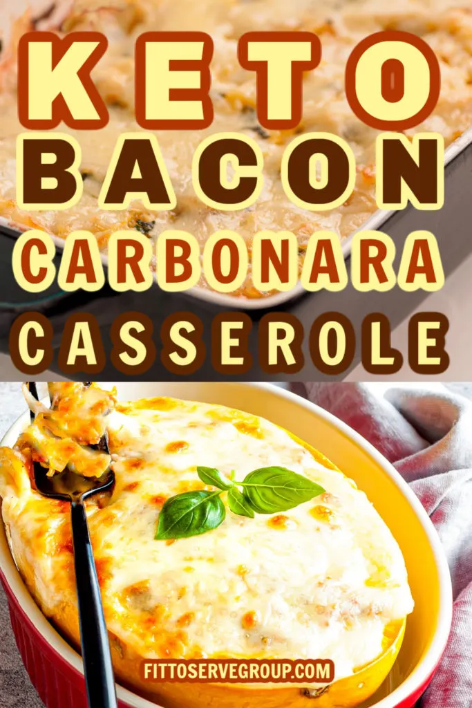keto bacon carbonara casserole, gluten-free and easy