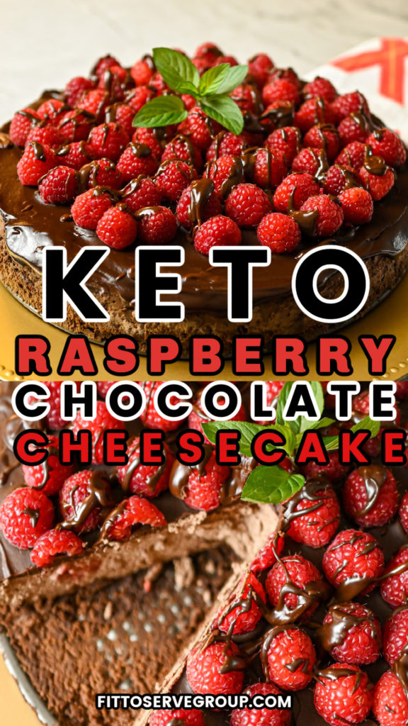 Keto Raspberry Chocolate Cheesecake