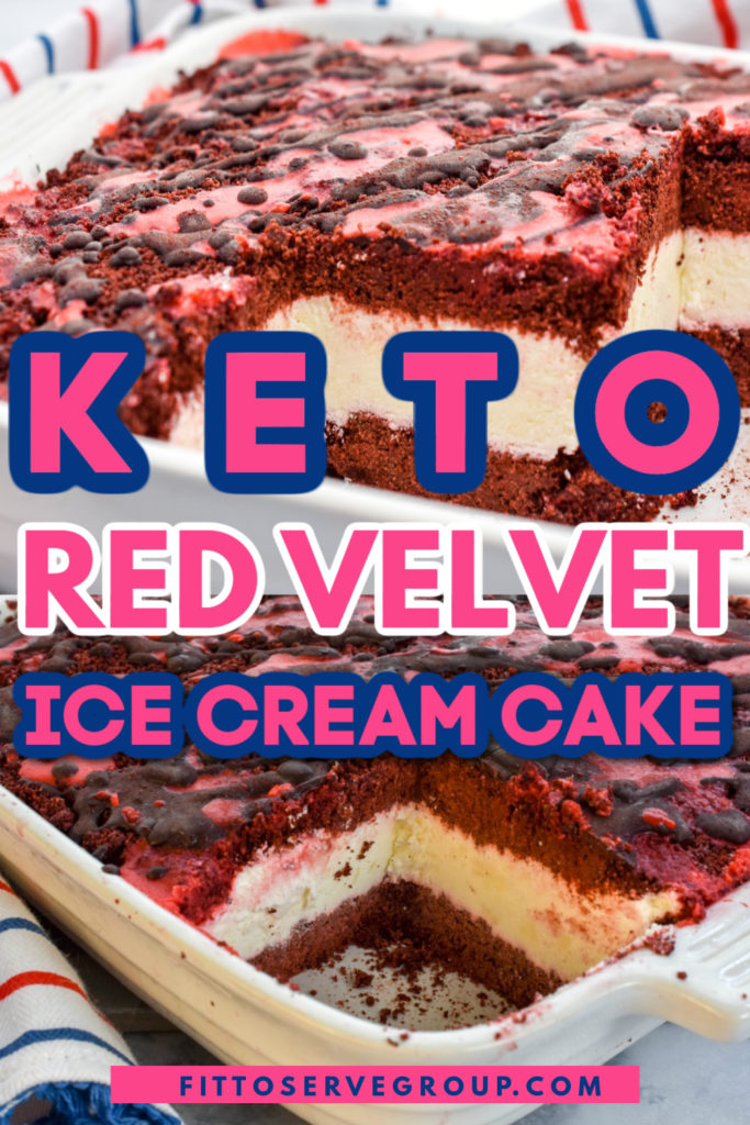 Keto Red Velvet Ice Cream Cake