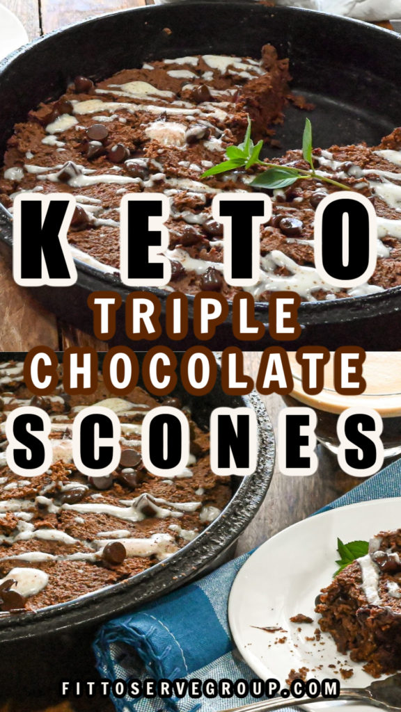 Keto Triple Chocolate Scones