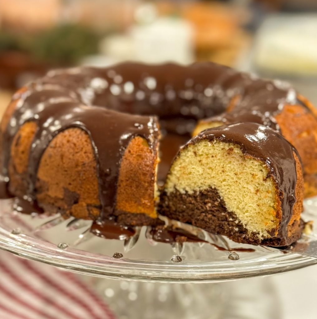 keto marble bundt cake featured image*