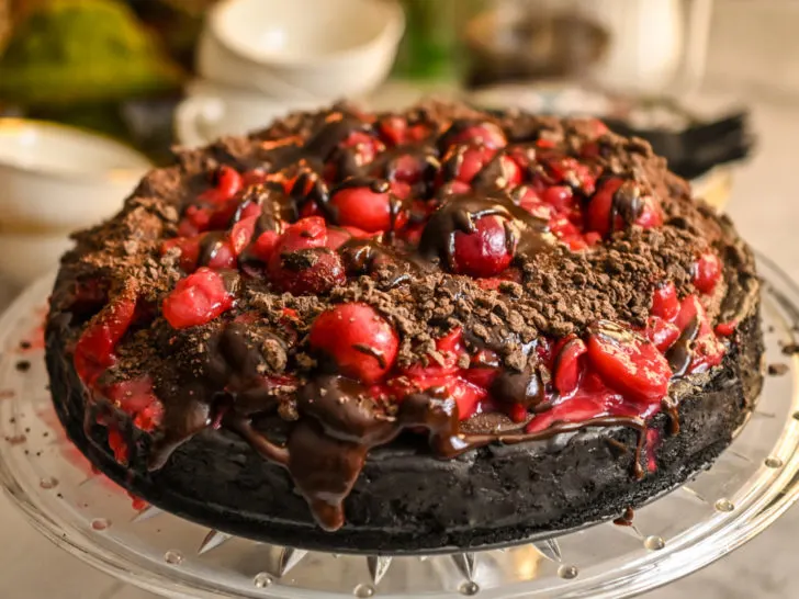 Keto black forest cheesecake featured image