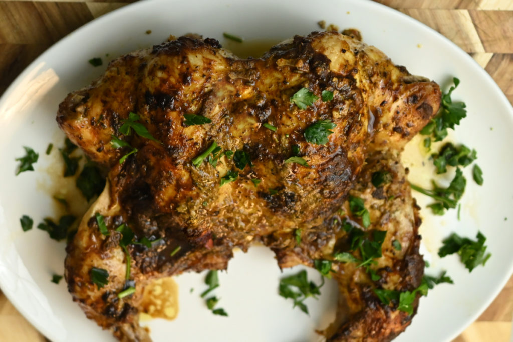 Spatchcock Jerk Chicken Plated