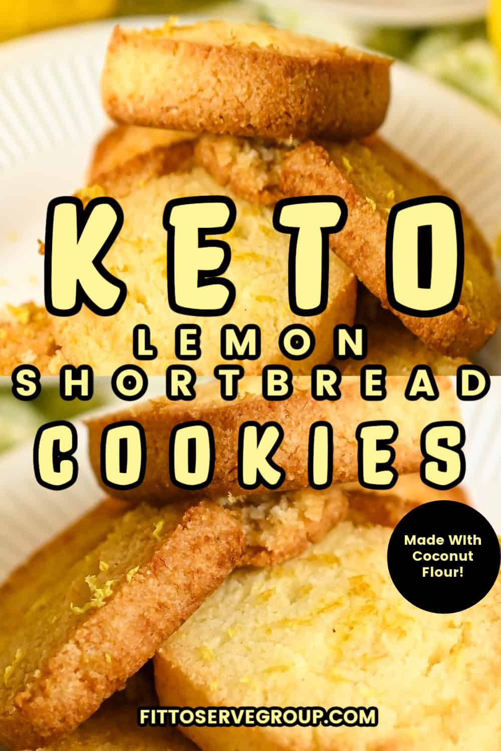 keto lemon shortbread cookies with coconut flour