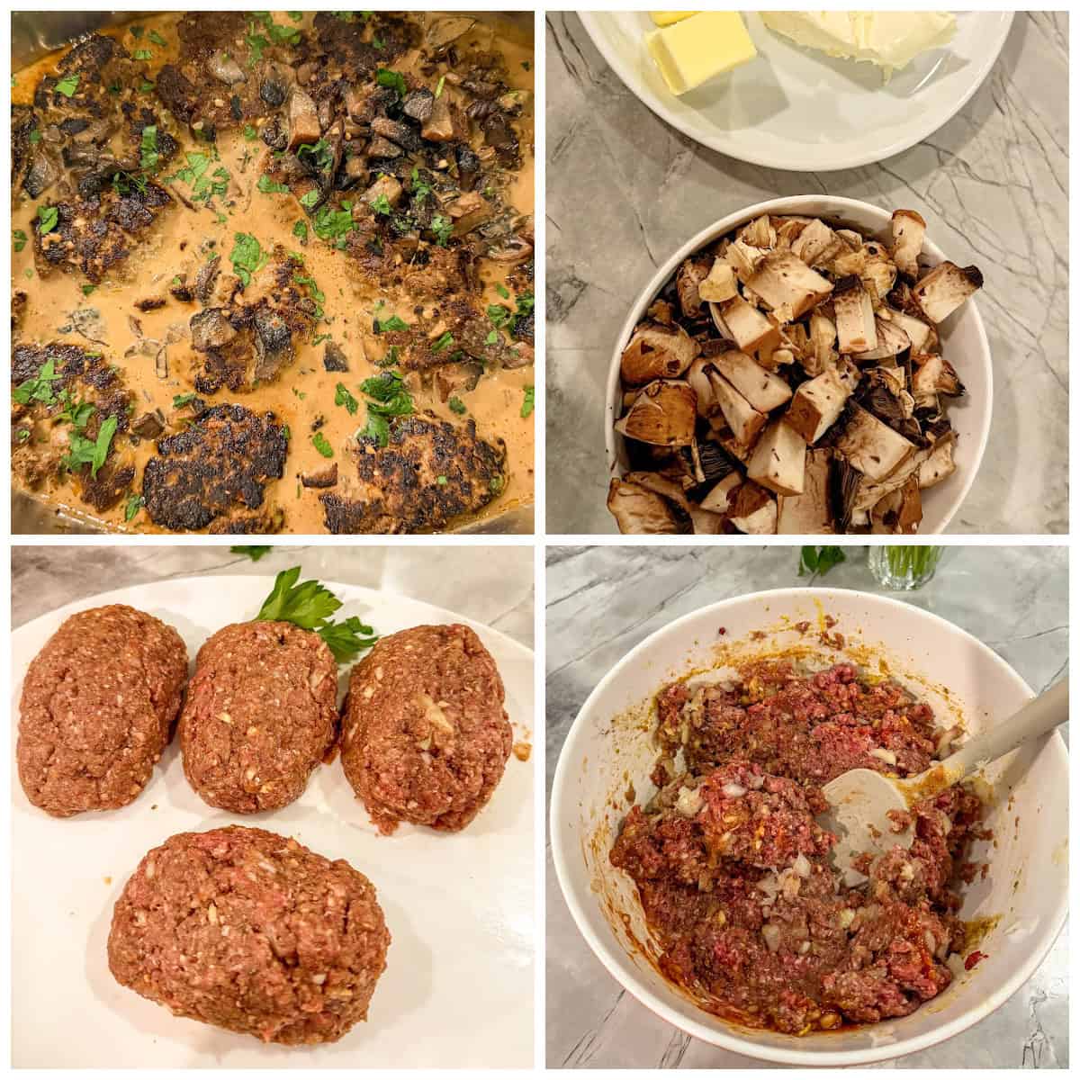 Keto Salisbury Steak Process Pictures
