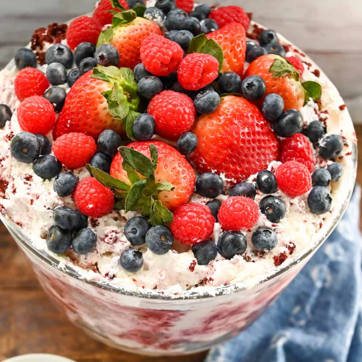 keto red velvet trifle top view_ easy