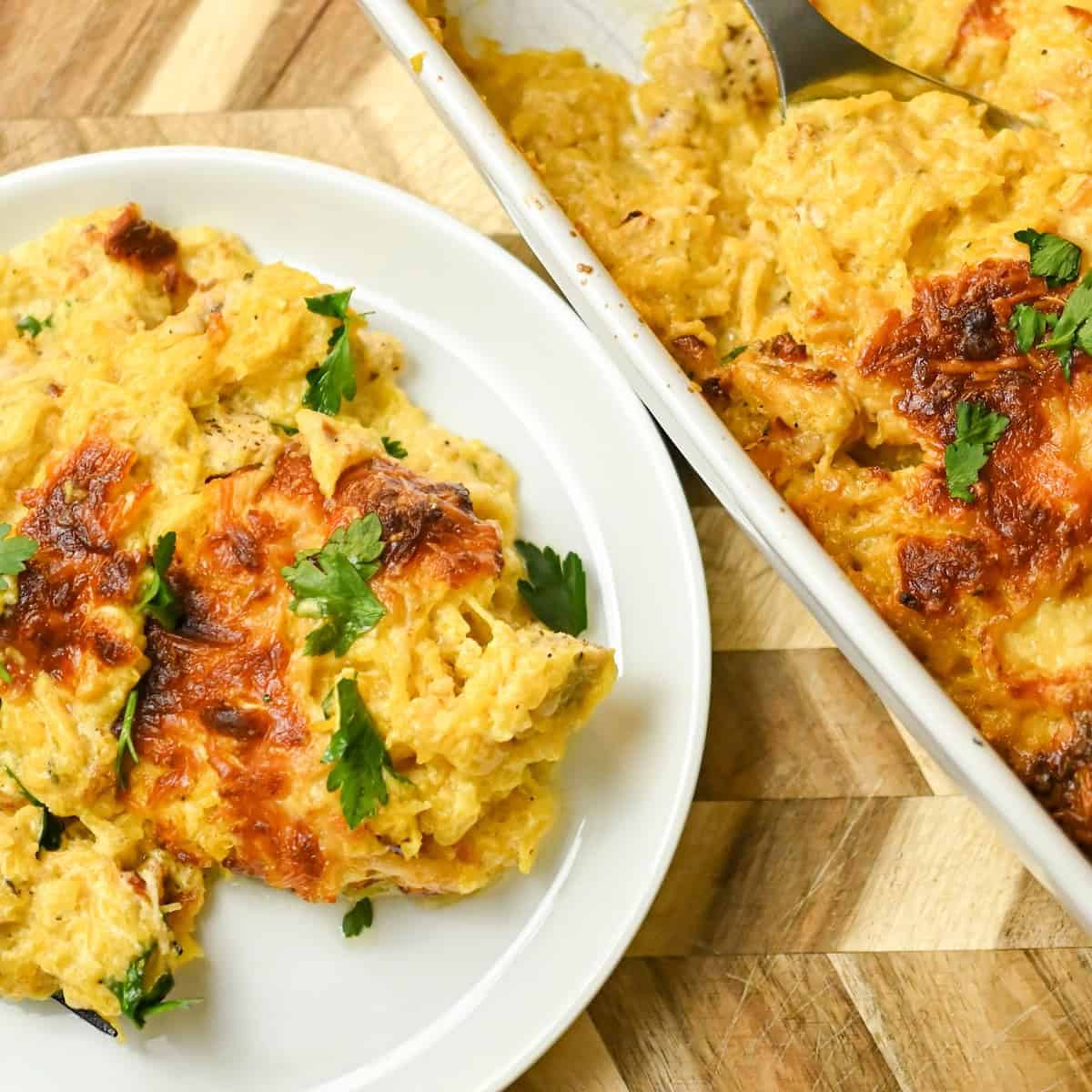 keto chicken Alfredo casserole 1200