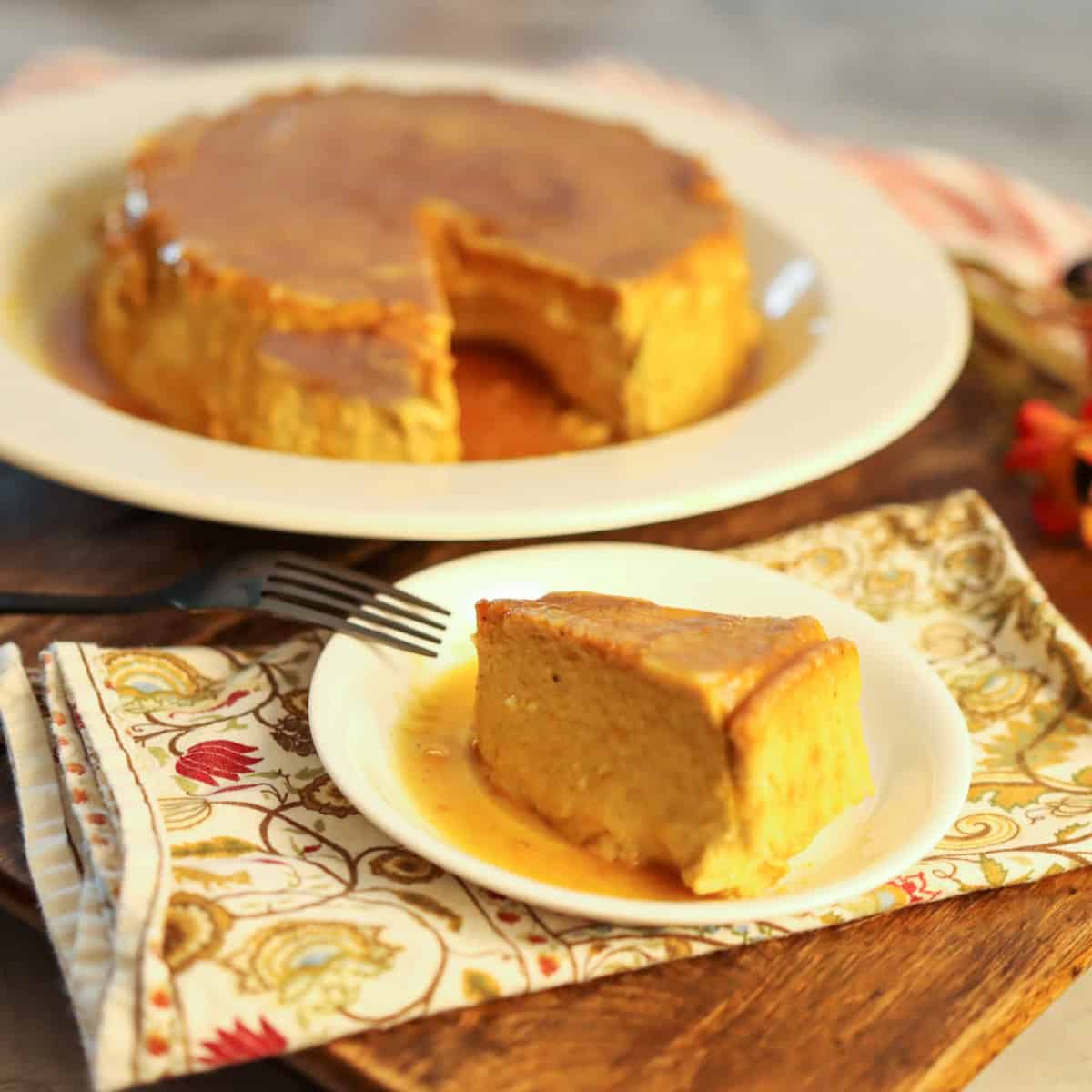 keto pumpkin flan 1200