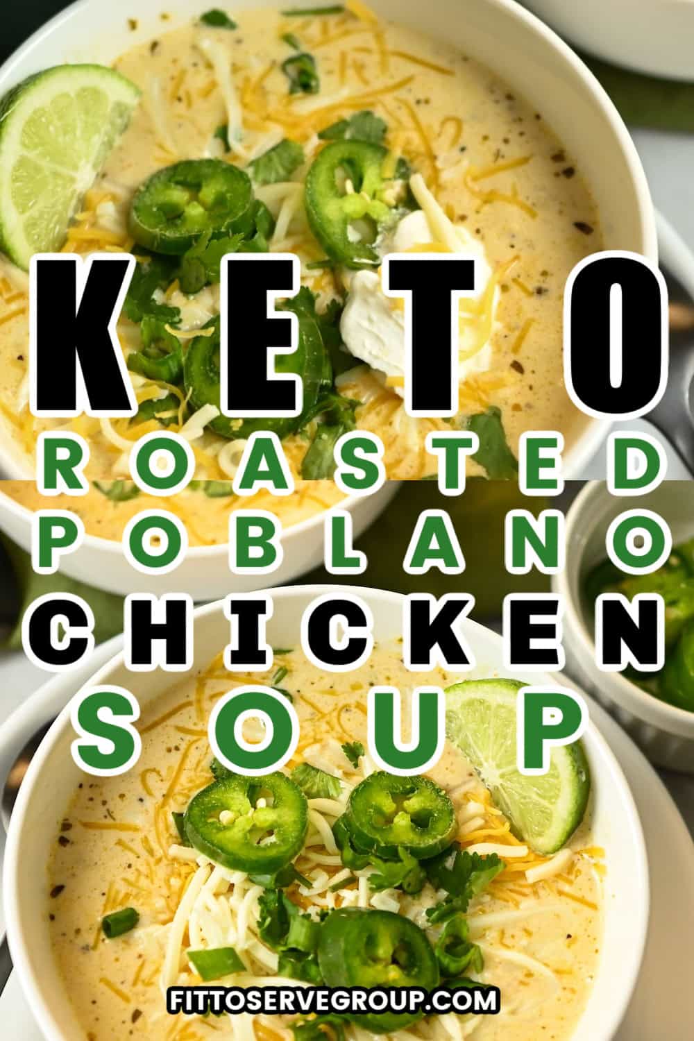 easy keto roasted poblano chicken soup recipe