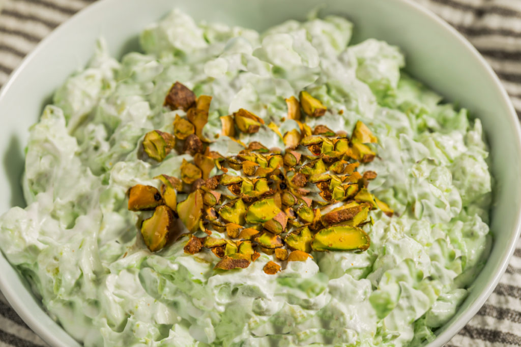 keto pistachio fluff recipe card image