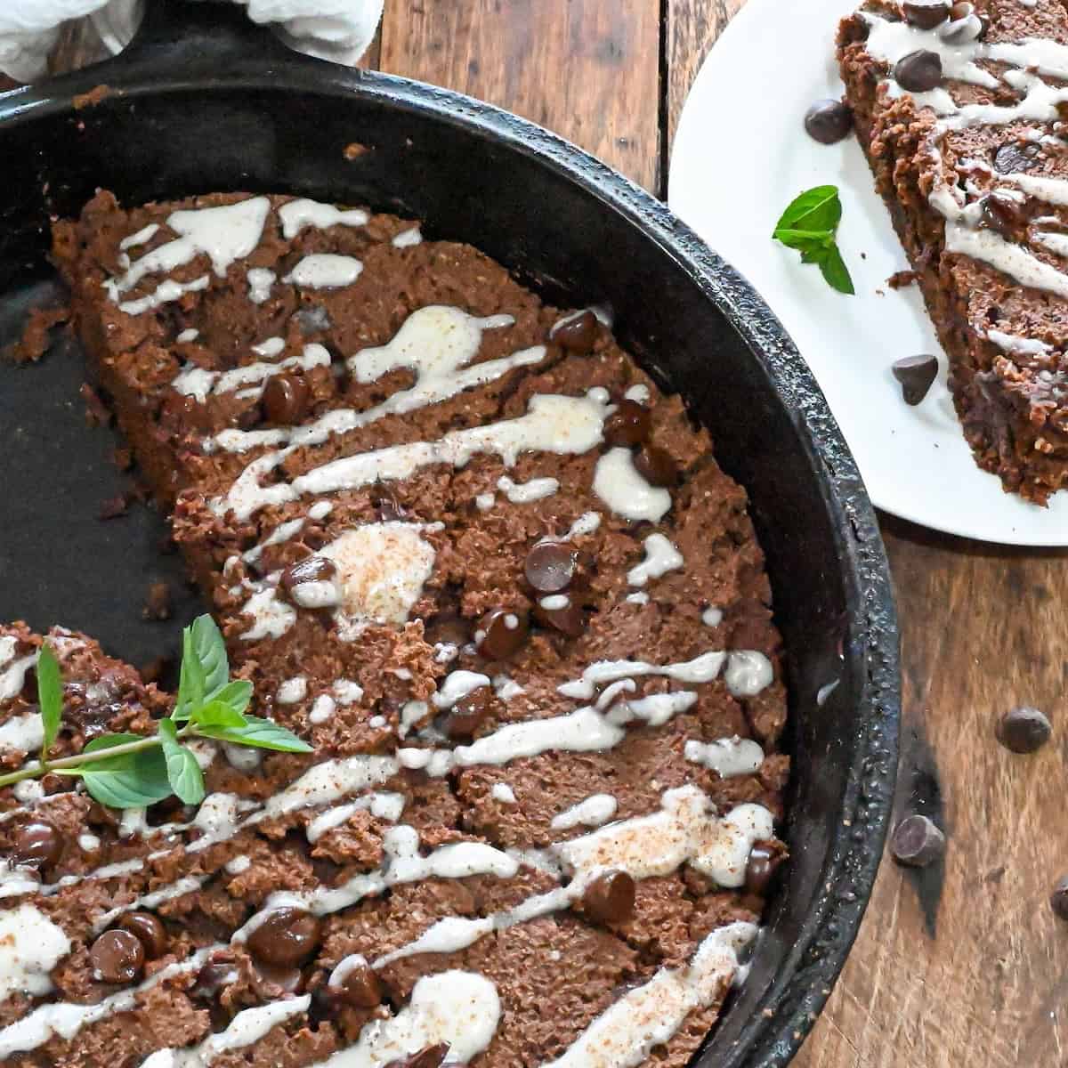 easy keto triple chocolate scones baked in a cast iron skillet 1200