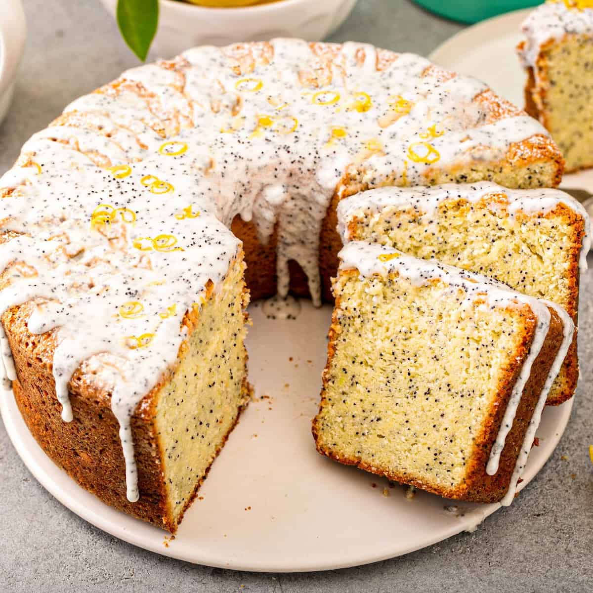 keto poppy seed lemon bundt cake sliced 1200