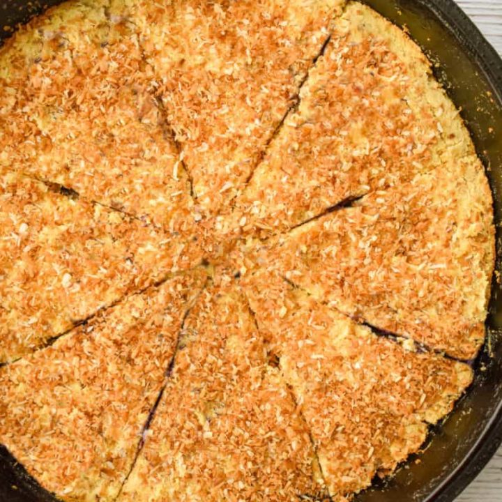 Keto Toasted Coconut Skillet Cake (Gluten-Free)